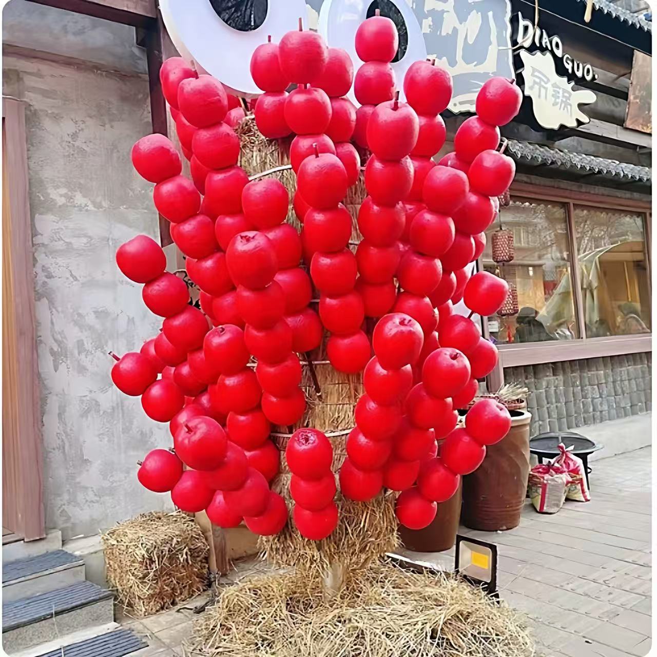 仿真大串冰糖葫芦超大模型新年春节节庆摄影古装婚纱舞台演出道具