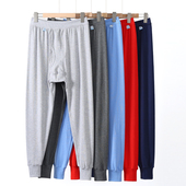 纯棉秋裤 棉毛裤 高腰中老年人宽松大码 加裆加肥全棉线裤 打底裤 男士