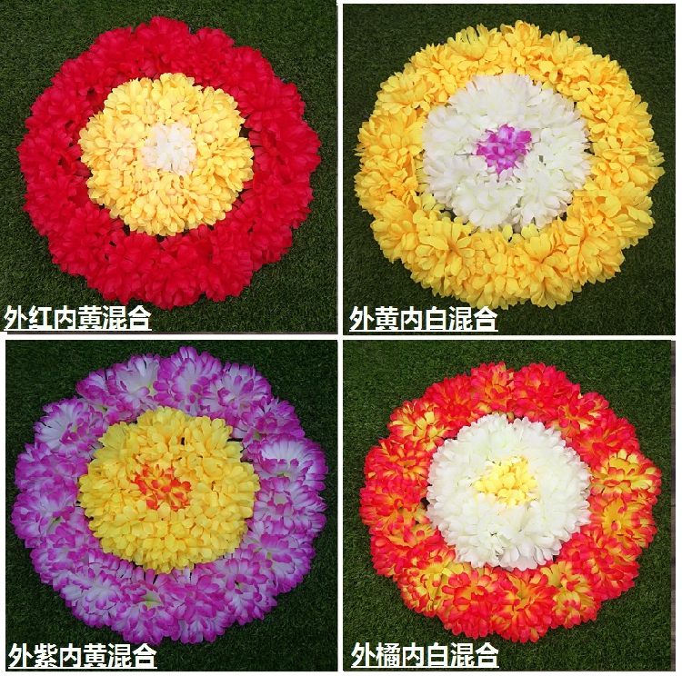 清明节菊花小花圈文明祭祀塑料白事殡葬祭奠追悼会扫墓用品墓前花
