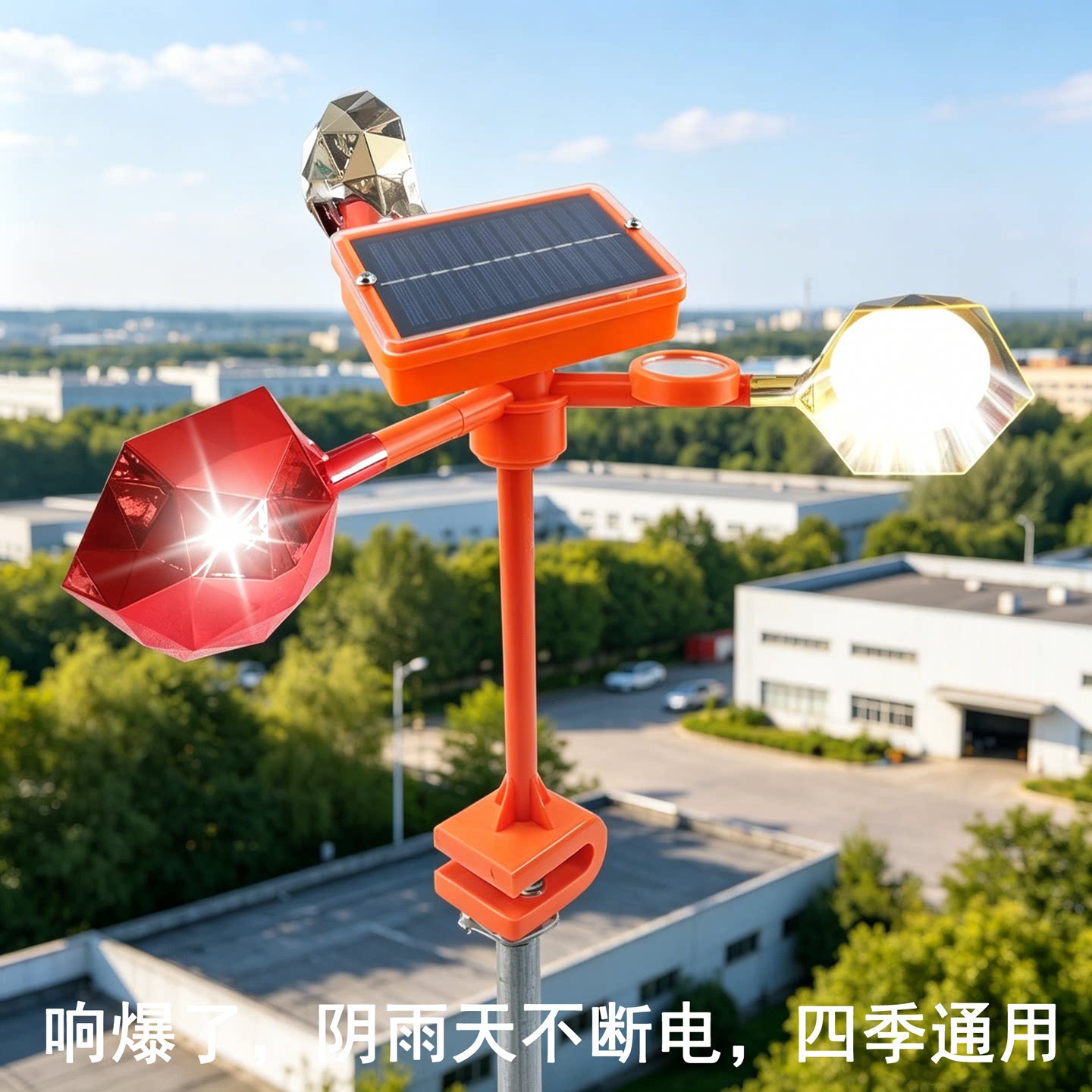 太阳能语音感应自动驱鸟器