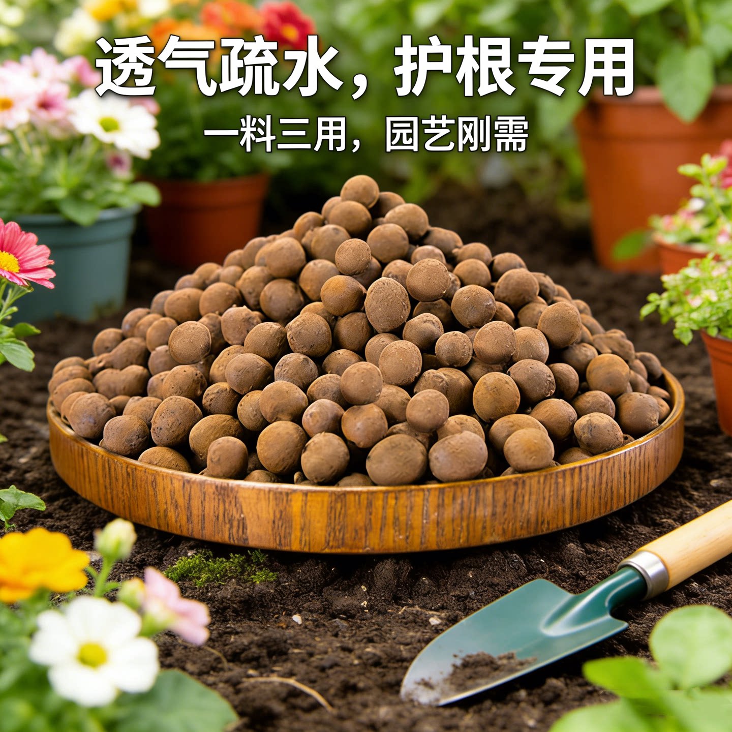 园艺彩色陶粒颗粒多肉铺面花盆垫底透气防烂根水培装饰陶土粒通用