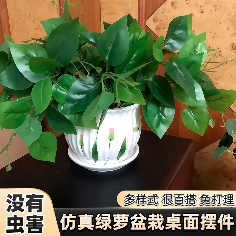 仿真绿植盆栽室内花艺造景小植物客厅假花电视柜桌面卧室摆饰盆景