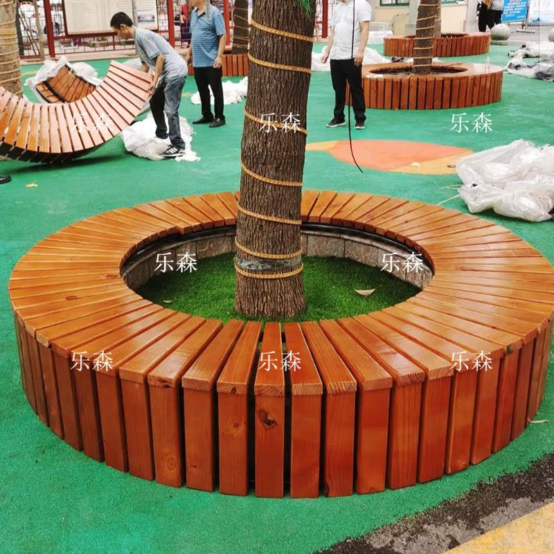 围树椅防腐木围树凳户外公园座椅小区幼儿园室外庭院树池围椅厂家