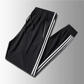 韩版 潮流裤 子男春秋宽松直筒束脚裤 潮牌休闲裤 长裤 薄款 秋季 男夏季