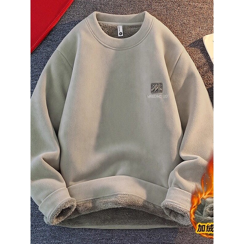 羊驼绒卫衣男冬季款加绒加厚保暖圆领打底衫男装双面绒休闲上衣服,运动服/休闲服装,跑步套装,淘宝优惠券,粉丝福利购,淘宝优惠卷