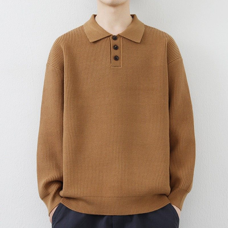 高端翻领毛衣男士冬季2024新款polo领毛线衣宽松套头针织衫打底衫,运动服/休闲服装,跑步套装,淘宝优惠券,粉丝福利购,淘宝优惠卷