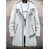 夹克保暖休闲冲锋衣 棉衣服潮牌青少年男装 中长款 风衣外套男秋冬款