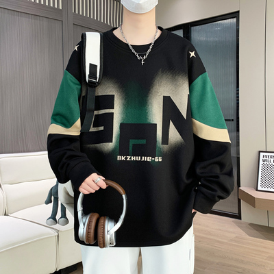 秋冬季青少年卫衣男2025新款高中初中学生大童潮牌加厚上衣打底衫