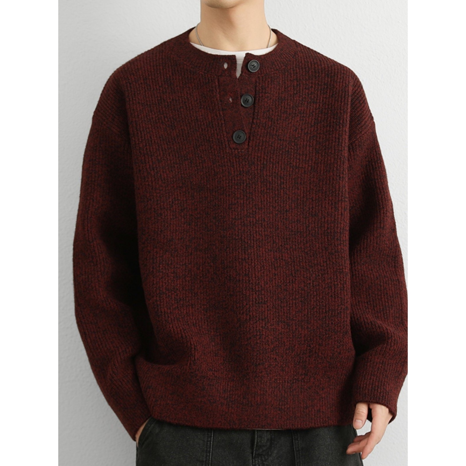 安哥拉红色毛衣男加绒2025新款蛇年喜乐冬季本命年线衣加厚针织衫,运动服/休闲服装,跑步套装,淘宝优惠券,粉丝福利购,淘宝优惠卷