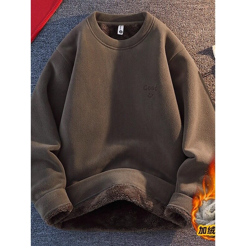 加绒卫衣男秋冬季潮加厚圆领青少年长袖羊羔绒奥粒绒保暖内搭衣服,运动服/休闲服装,跑步套装,淘宝优惠券,粉丝福利购,淘宝优惠卷