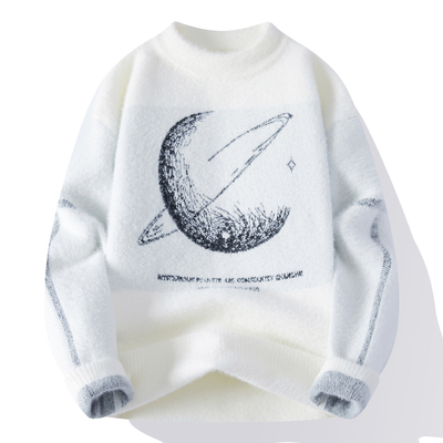 青少年软糯水貂绒毛衣男款秋冬季2025新款潮牌加厚保暖针织衫线衣