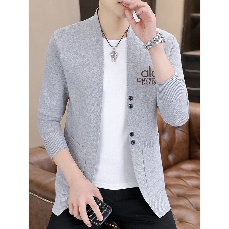 春季潮牌男装休闲开衫针织衫男2026新款男士毛衣百搭外套春装上衣