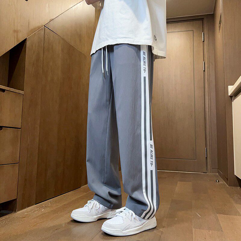 夏季薄款冰丝裤子男孩初中生2026新款休闲长裤青少年大童运动卫裤