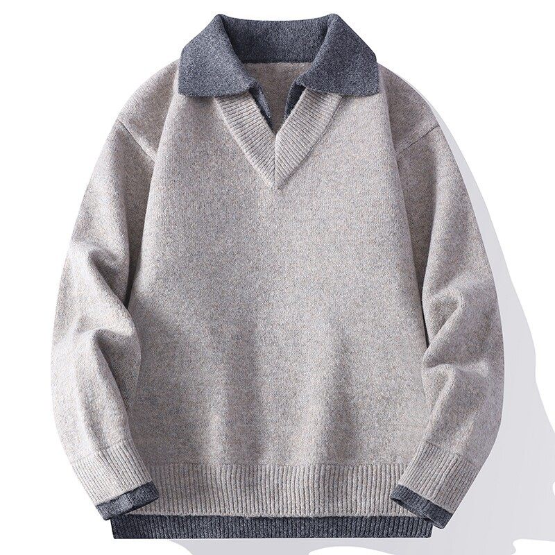 设计感假两件毛衣男士2025新款秋冬季加厚保暖打底针织衫百搭线衣,运动服/休闲服装,跑步套装,淘宝优惠券,粉丝福利购,淘宝优惠卷