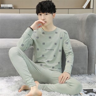 青少年天蚕丝双面德绒保暖内衣套装男生秋冬季初中学生秋衣秋裤潮