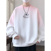 青少年潮流休闲圆领打底衫 T恤男款 内搭长袖 渐变无帽卫衣男春秋季