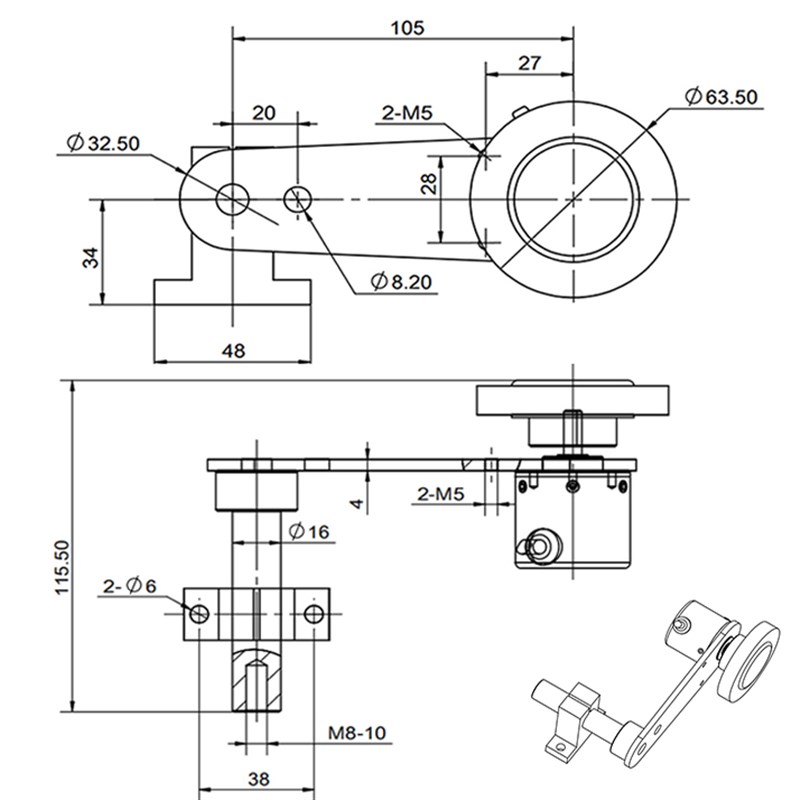 计米轮 旋转编码器同步器 位置速度传感器固定支架 记米器 编码器