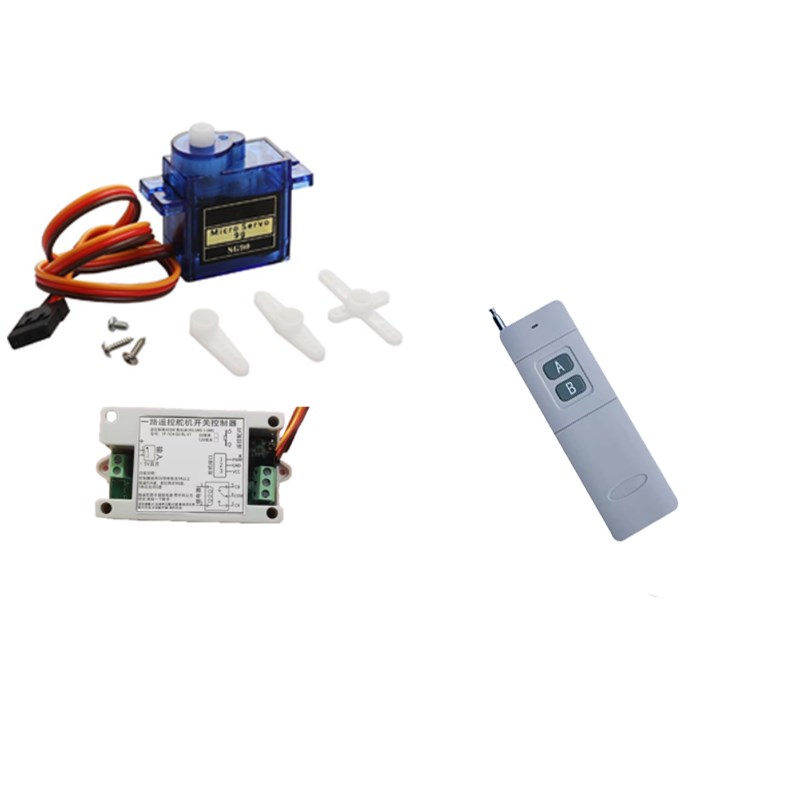 AB键遥控舵机控制器90度控制MG996舵机SG90舵机12V供电版本