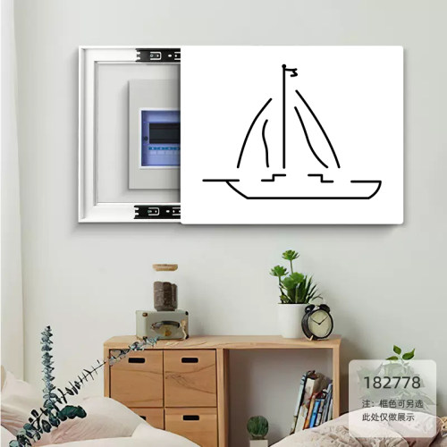 电表箱画装饰画网线盒遮挡免打孔配电箱盖板多媒体箱弱电箱挂画