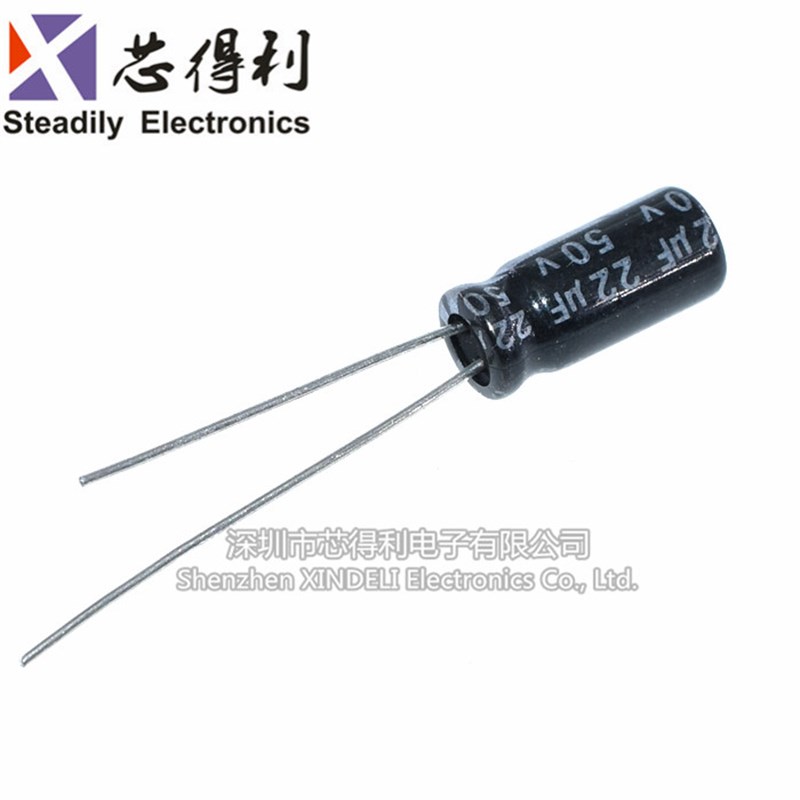 直插 50V22UF 体积:5*11/6*7mm 全新电解电容