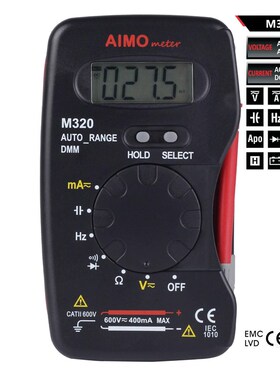 AIM笔OMETER M320 4000字m320记自动量程本型手测持数字万用表电