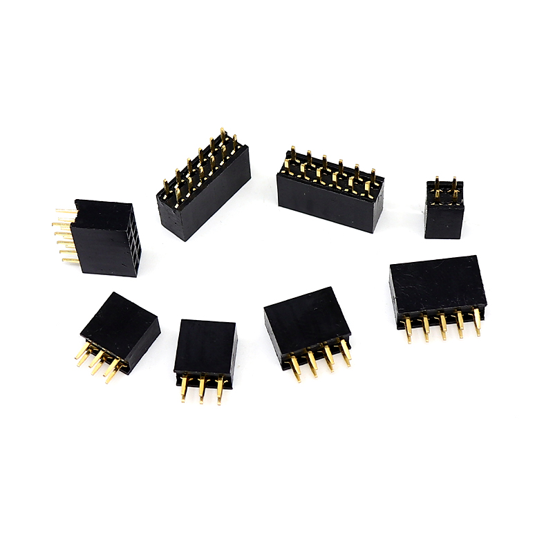 双排排母直针2.54mm间距2*2P/3/4/5/6/7/8/10/12/20/40P直插 排母