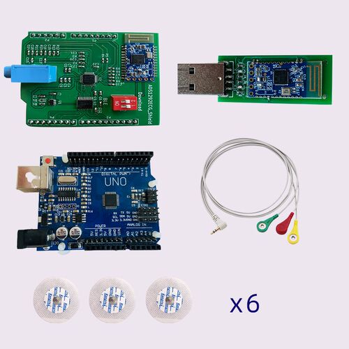 ECG心电传感器脉搏心脏监测模拟心电测量心电图监测单片机ADS1292