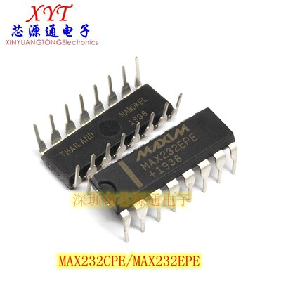 全新进口原装 MAX232CPE/MAX232EPE RS-232接口IC 直插DIP-16芯片