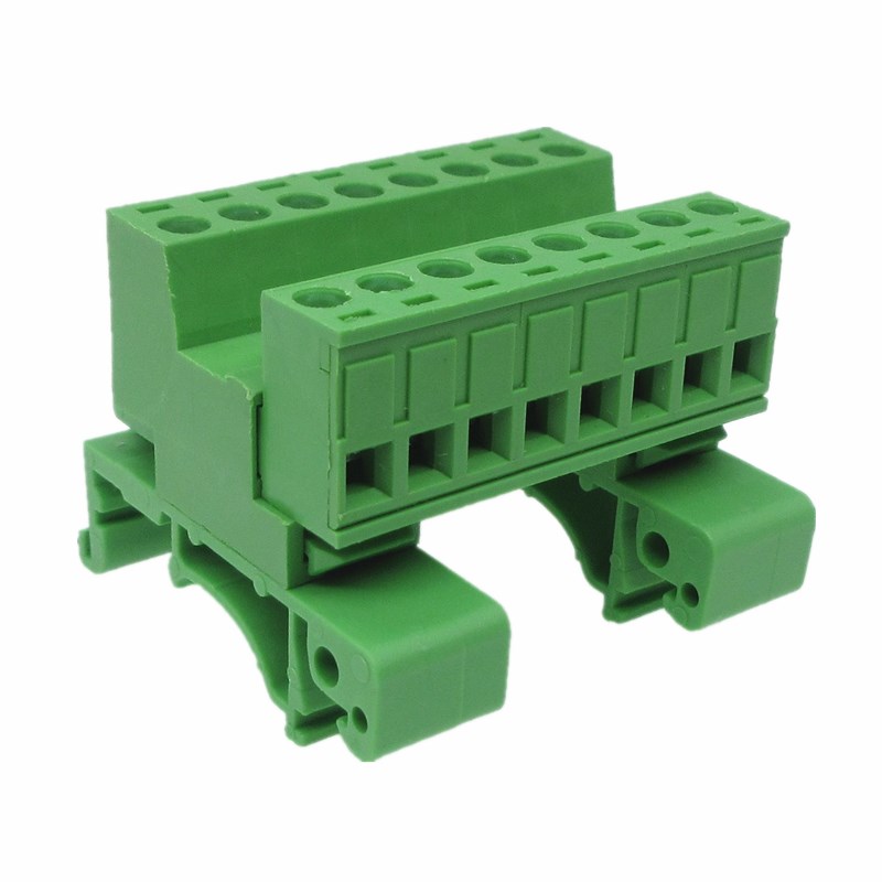 2EDG-UKR-5.08mm卡导轨固定免焊对接插拔式接线端子2-24p螺丝接线