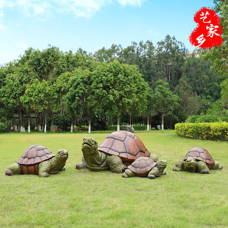 仿真乌龟模型农家乐院子民宿花园庭院室外水池造景雕塑假动物摆件