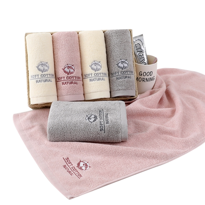 新亚3条装绣花全棉加厚大毛巾