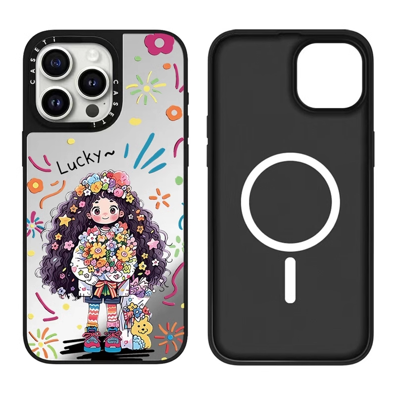 CASETi手机壳联名LABUBU拉布布 炸毛卷发女孩适用苹果iPhone16ProMax15plus14 13 12 MagSafe磁吸华强北定制