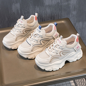 老爹鞋女2026春夏秋新款爆款增高厚底小白鞋透气运动百搭休闲单鞋