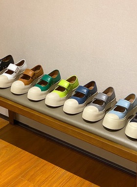 露思同款法式丑萌mona玛丽珍鞋女2025年复古厚底小白鞋大头单鞋