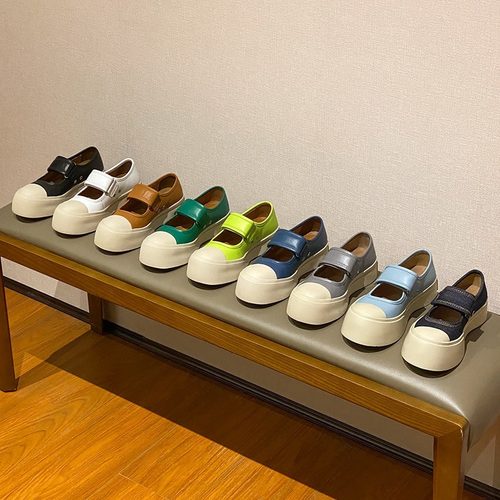 法式丑萌玛丽珍鞋复古厚底大头