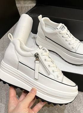 2026春夏新款内高8cm白色女鞋和季新多功能厚底厚底鞋双0302z
