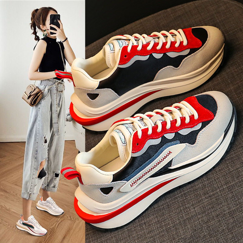 华夫小蛮腰阿甘鞋女2022秋春新款真皮厚底增高休闲小众德训鞋爆款|msdalam kategori Kasut wanita, 低帮鞋, 时尚休闲鞋 - dari Buy2taobao.com untuk memberikan perkhidmatan ejen Taobao profesional membeli