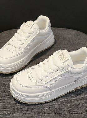 2026春夏新款厚底白色女鞋新款多用途增高运动鞋休闲透0302z