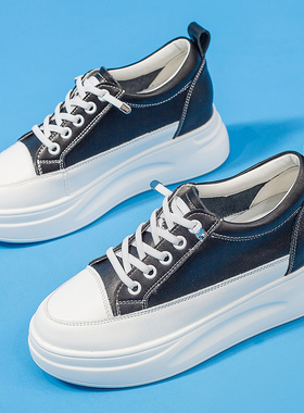 2026春夏新款内增高7CM小白鞋女新款厚底增高透气休闲松0302z