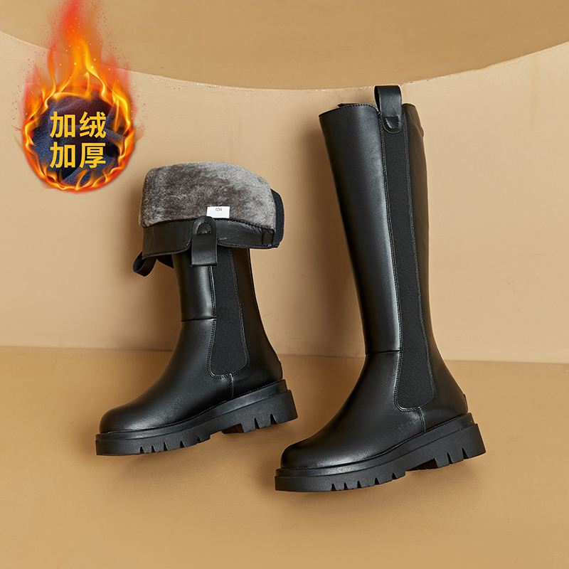 雪地靴女皮毛一体厚底加绒加厚
