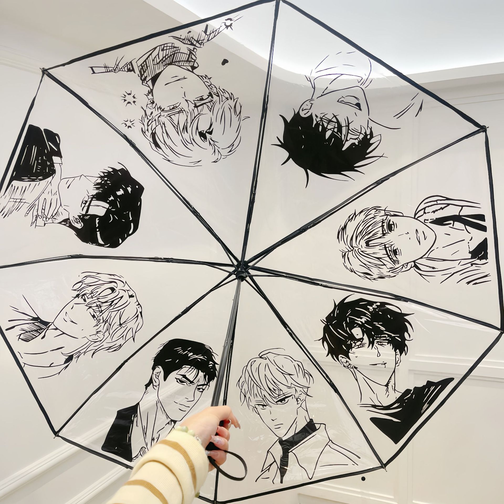 三折伞折叠韩漫五条水边二次元伞