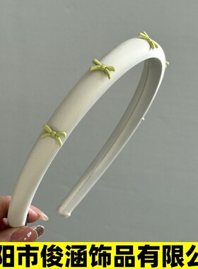 东阳市俊涵饰品有限公司甜美粉色蓝色蝴蝶结发夹发箍女新高级感bb