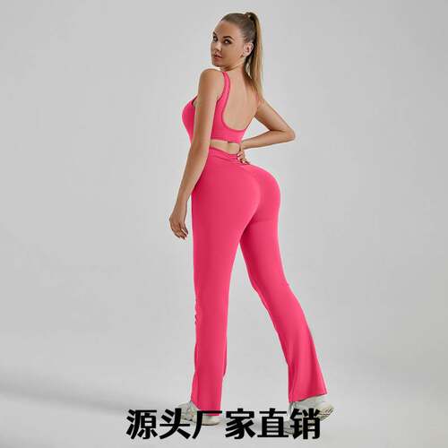 泉州市远徒体育用品欧款时尚休闲紧身瑜伽连体衣背修身显瘦连体裤