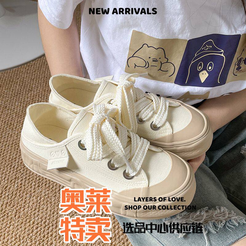 福建双驰鞋业溶解帆布鞋女两穿板新款潮小众设计圆头懒人一脚蹬帆