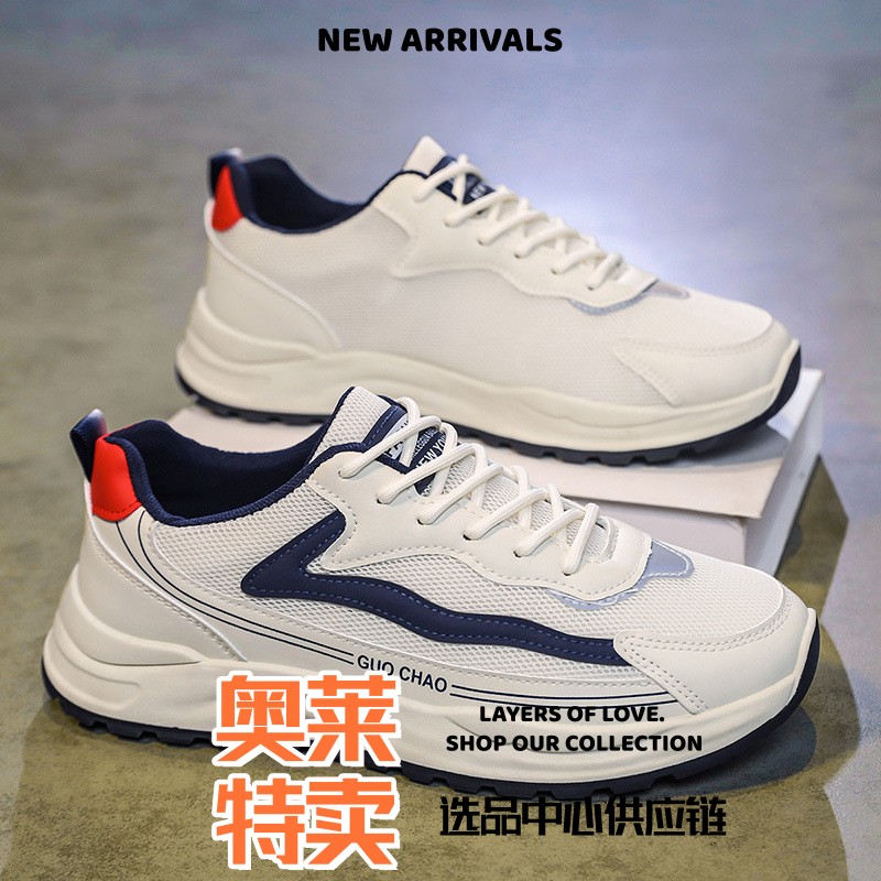 靖江乐城体育男鞋休闲新款透气网面阿甘板鞋夏天防臭青少年运动男