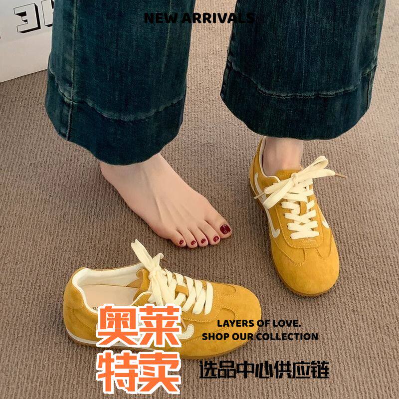 台州德训鞋德训鞋女鞋春款显高超轻平底复古百搭阿甘鞋超软休闲板
