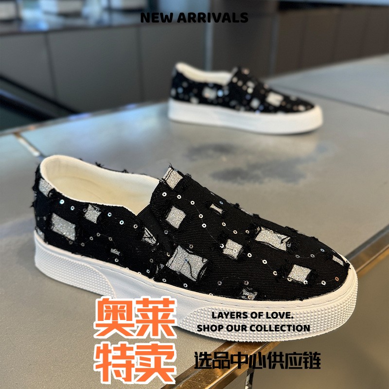 和成鞋业夏季新款男鞋休闲百搭一脚蹬帆布鞋子男款厚底耐磨运动鞋
