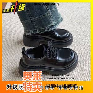 福建晋江和成鞋业英伦系带风小皮鞋新款春夏季增高厚底松糕福鞋小