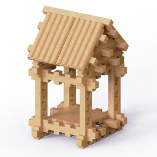 幼儿园大型EVA榫卯积木儿童房屋拼插建筑游戏建房子互动玩具益智