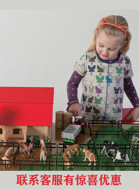 欧蒙educe农场游戏早教幼儿园儿童仿真动物家庭角色扮演场景玩具